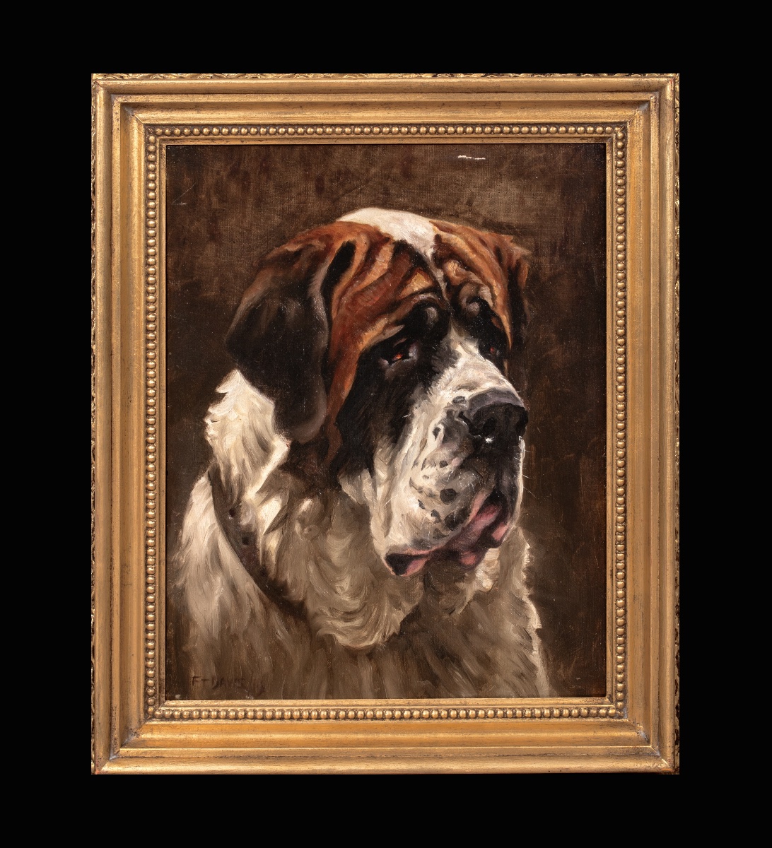 Portrait Of A Saint Bernard, 1910  Frederick Thomas Daws (1878–1956) -photo-3