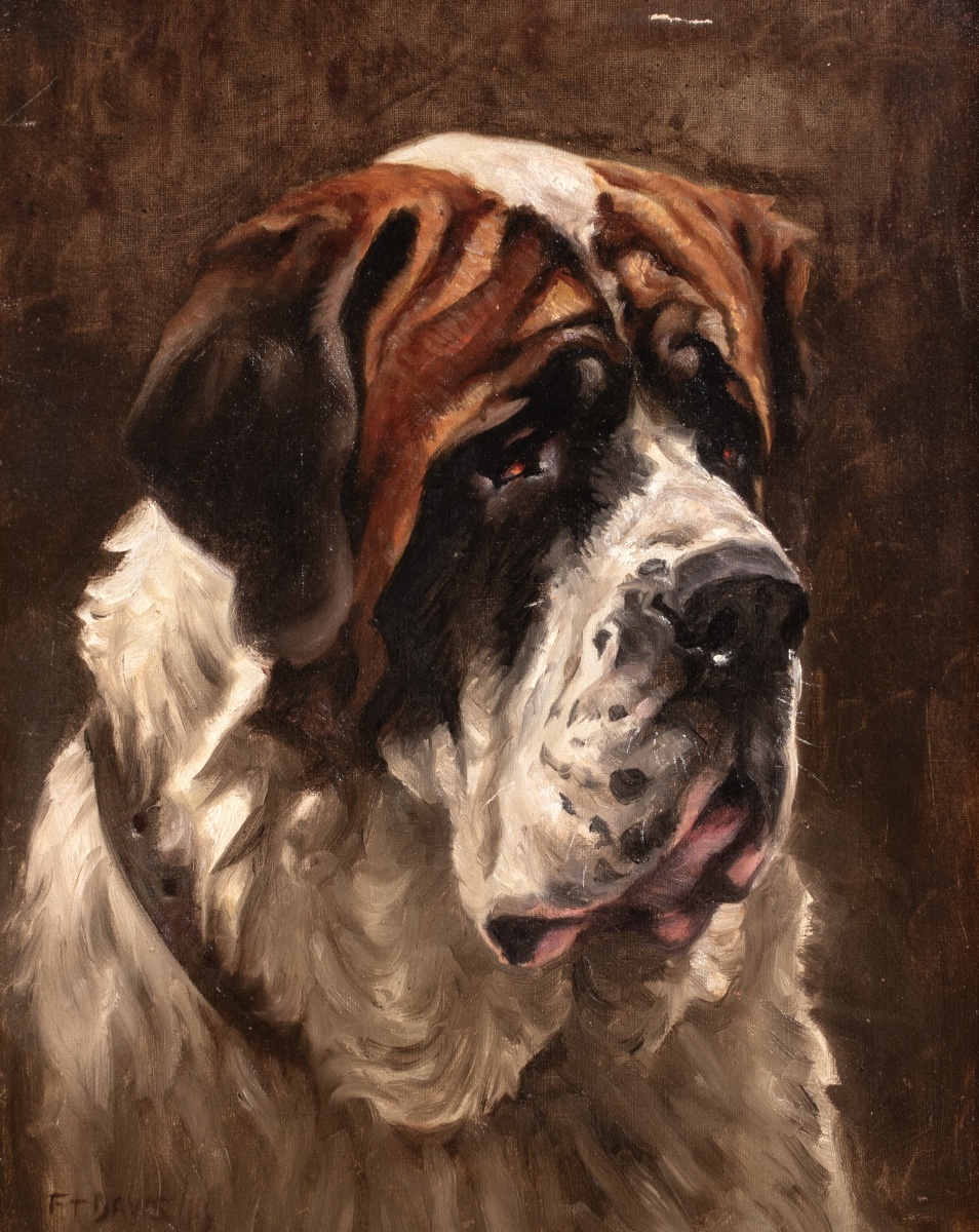 Portrait Of A Saint Bernard, 1910  Frederick Thomas Daws (1878–1956) -photo-4
