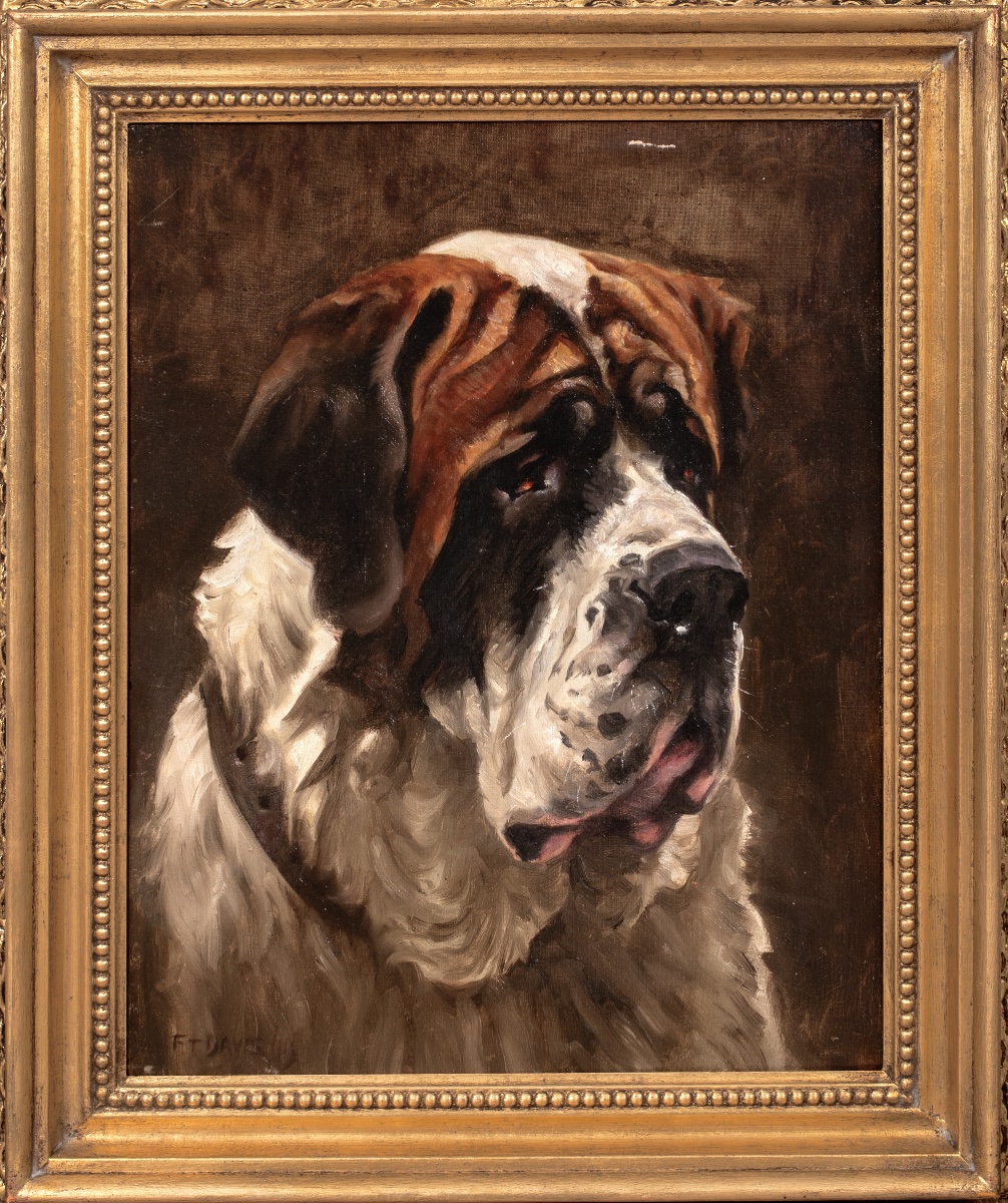 Portrait Of A Saint Bernard, 1910  Frederick Thomas Daws (1878–1956) 
