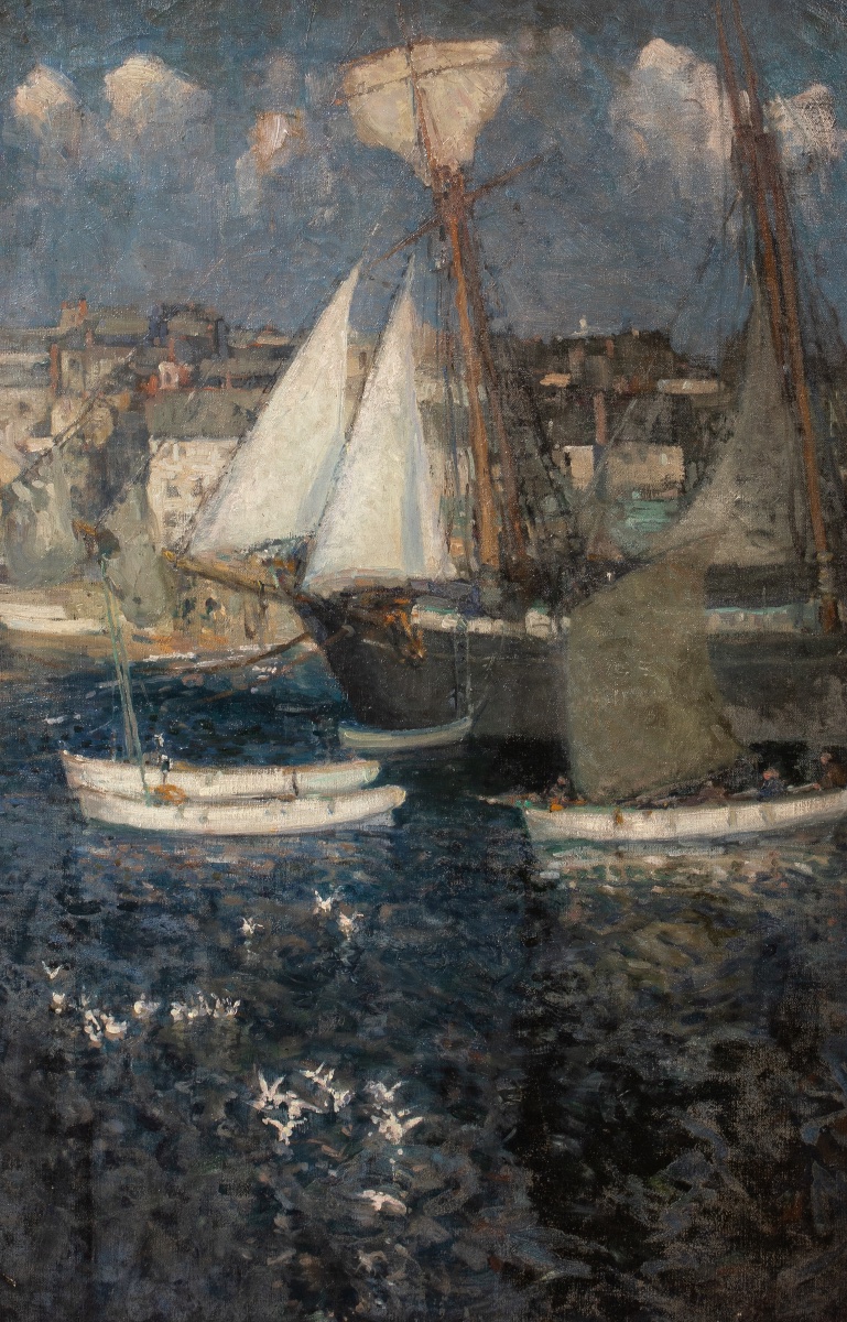 Le port de St Ives, vers 1930  Attribué à John Anthony Park (1880-1962)  -photo-2