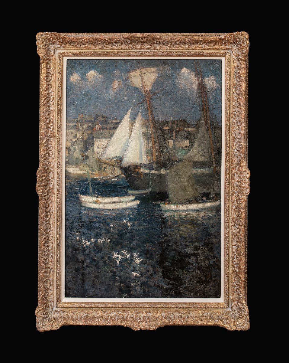 Le port de St Ives, vers 1930  Attribué à John Anthony Park (1880-1962)  -photo-4
