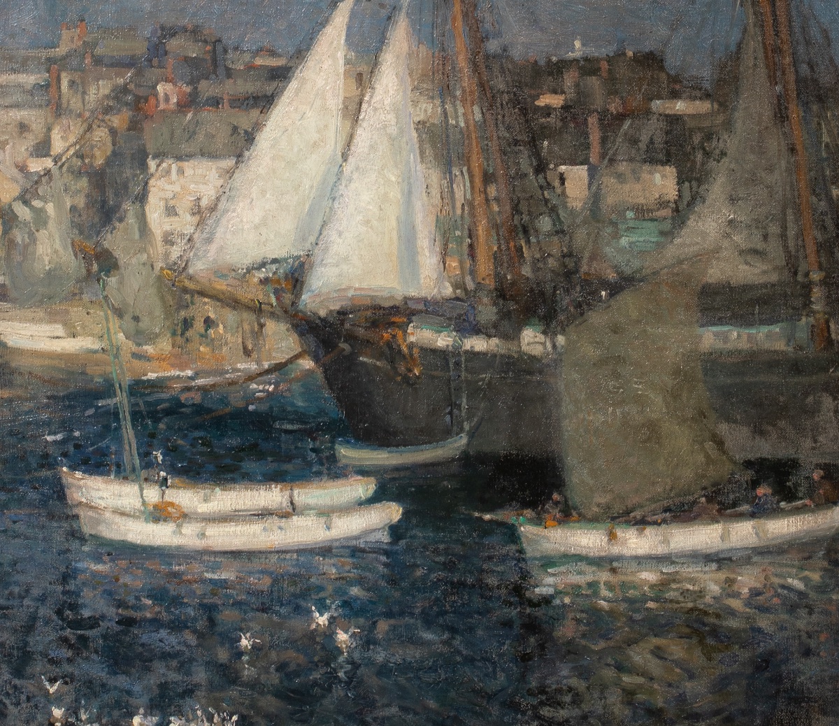 Le port de St Ives, vers 1930  Attribué à John Anthony Park (1880-1962)  -photo-2