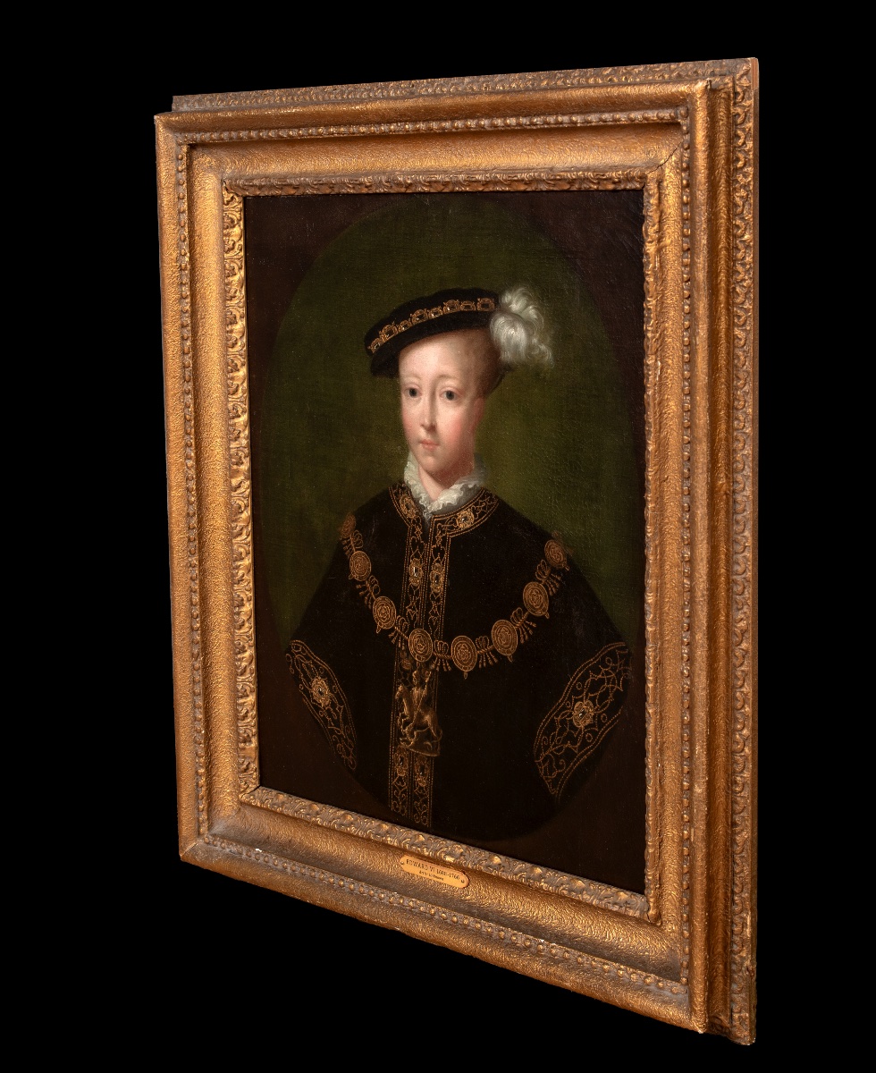 Portrait du roi Édouard VI (1537-1553)  D'après William Scrots (1510-1553)  Vers 1700.-photo-4