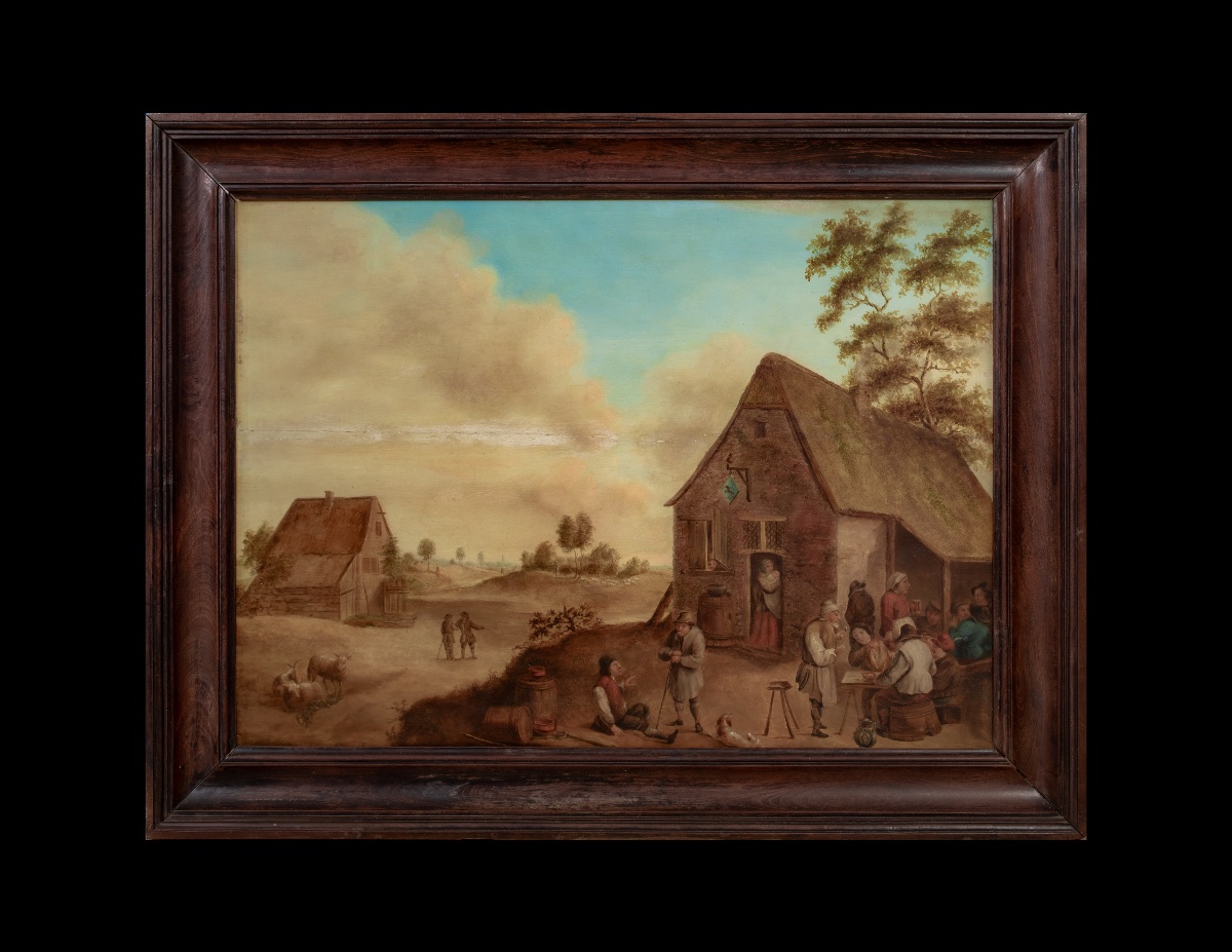 L'Auberge du Village, XVIIe siècle  École d'Adriaen Brouwer (1605-1638) -photo-2