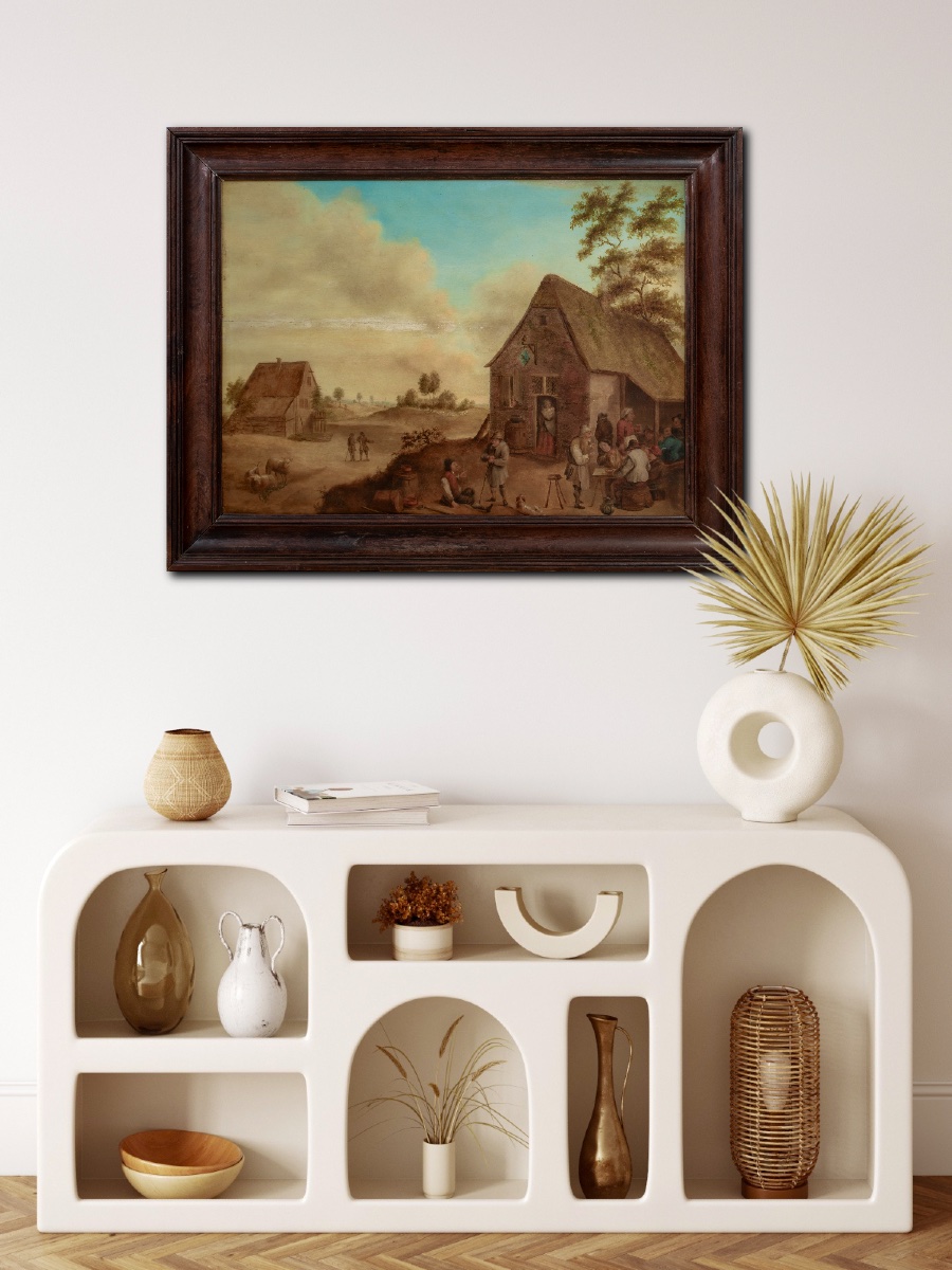 L'Auberge du Village, XVIIe siècle  École d'Adriaen Brouwer (1605-1638) -photo-1