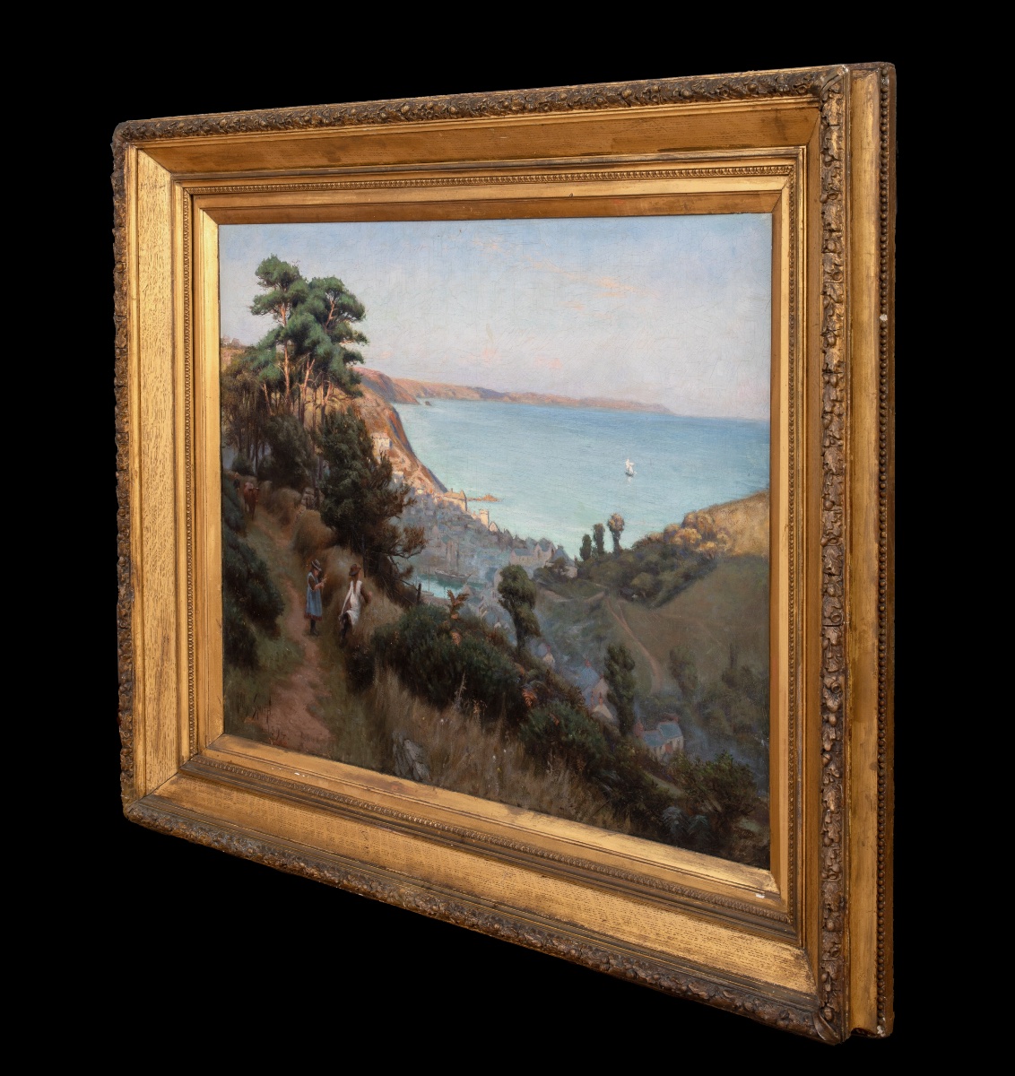 La Route de Looe, vers 1910  Par Hely Augustus Morton Smith (1862–1941)  -photo-2