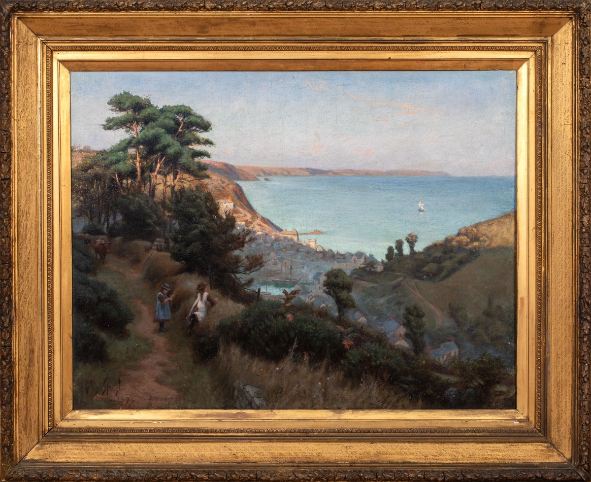 La Route de Looe, vers 1910  Par Hely Augustus Morton Smith (1862–1941)  