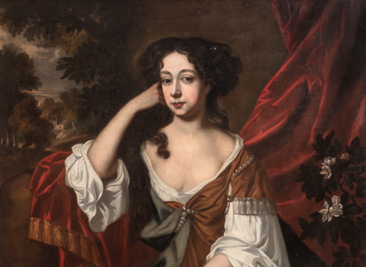 Portrait de Marie de Modène, reine d'Angleterre, XVIIe siècle  Sir Peter Lely (1618-1680)-photo-2