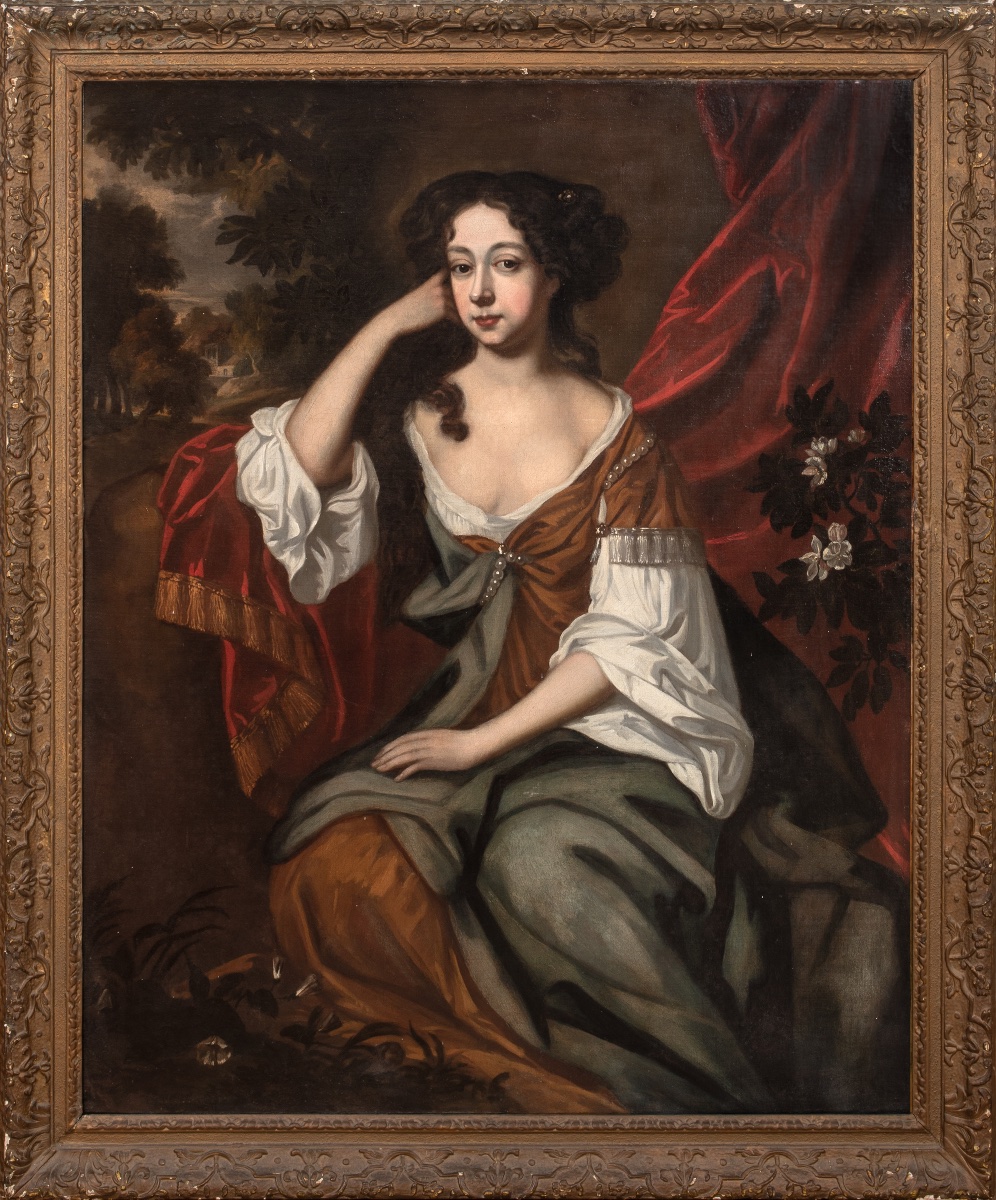 Portrait de Marie de Modène, reine d'Angleterre, XVIIe siècle  Sir Peter Lely (1618-1680)