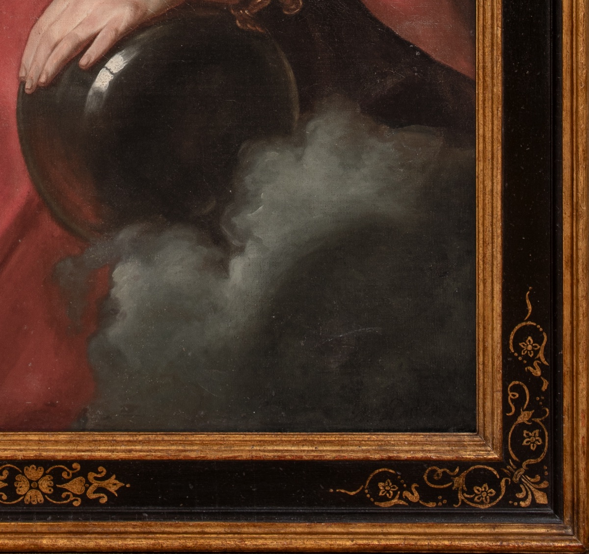 Christ, Salvator Mundi, 17th Century  Dutch School  Large 17th-century Canvas Depicting-photo-2