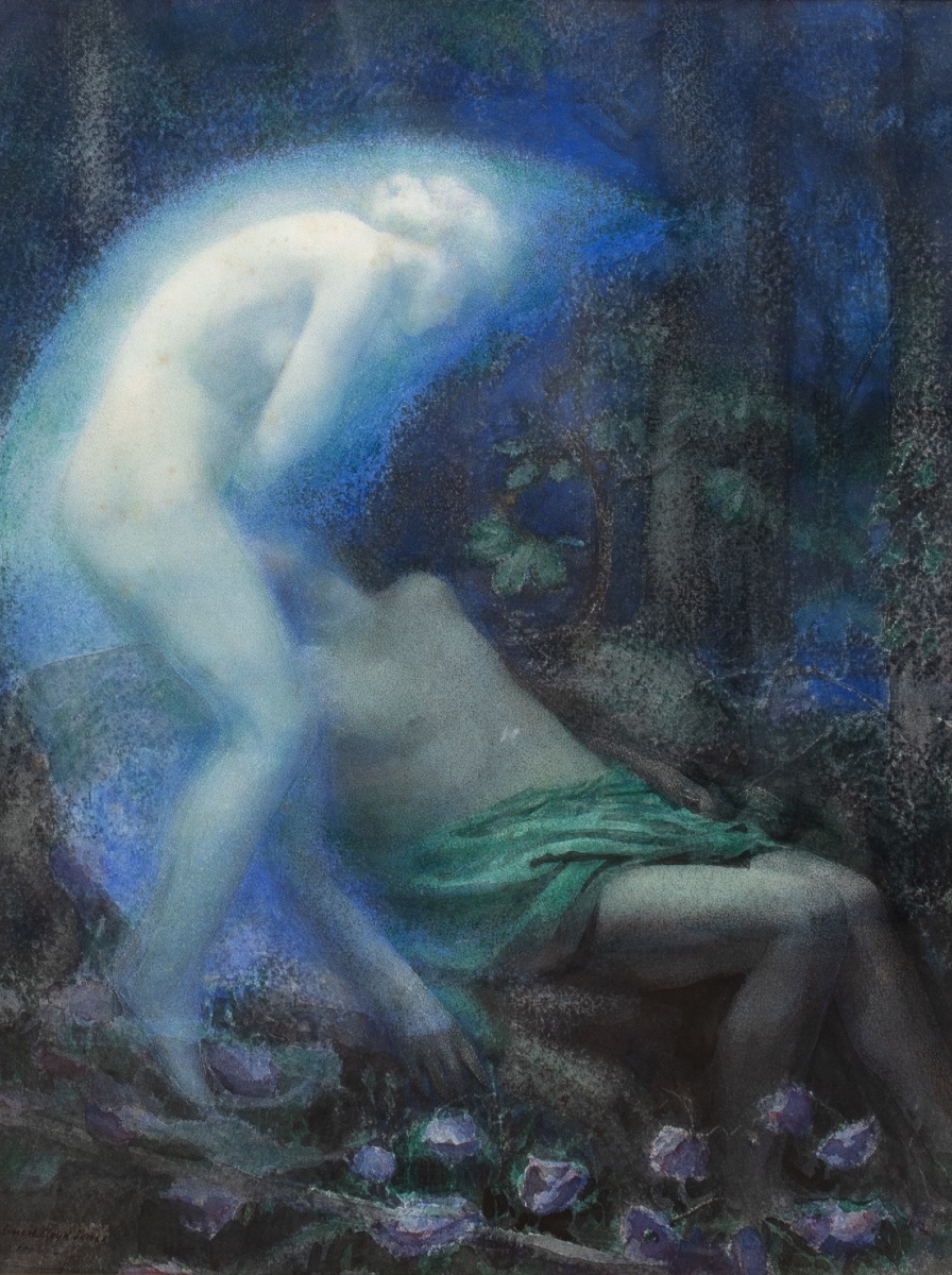 Le Sommeil d'Endymion, daté de 1904  Ernest Lloyd Jones (Britannique, 1870-1923)  -photo-2