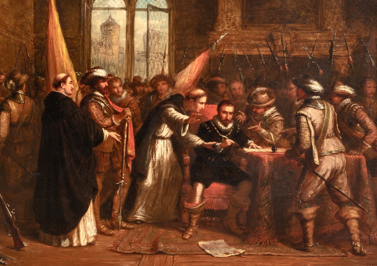 L'Expulsion du duc d'Athènes, 1868  Andrew Shearborn (Britannique, XIXe siècle) -photo-4