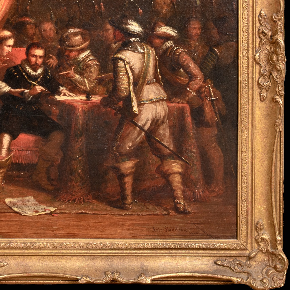 L'Expulsion du duc d'Athènes, 1868  Andrew Shearborn (Britannique, XIXe siècle) -photo-1