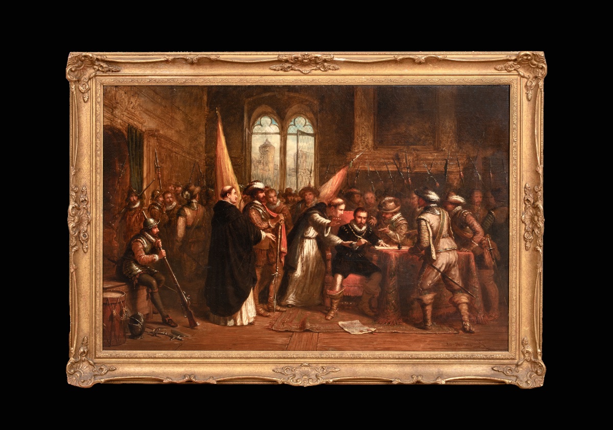 L'Expulsion du duc d'Athènes, 1868  Andrew Shearborn (Britannique, XIXe siècle) 
