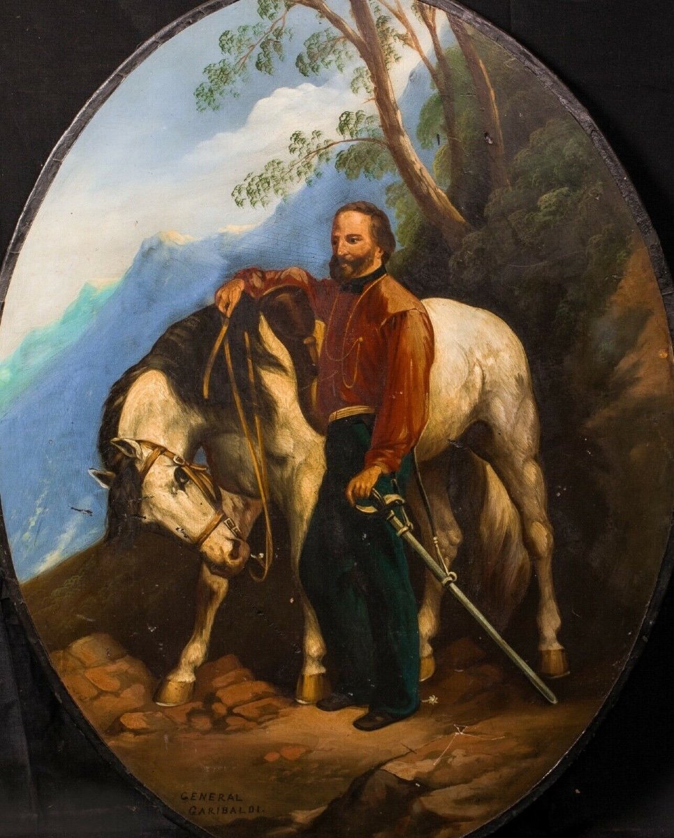 Portrait De Giuseppe Maria Garibaldi (1807-1882)  Ecole Européenne