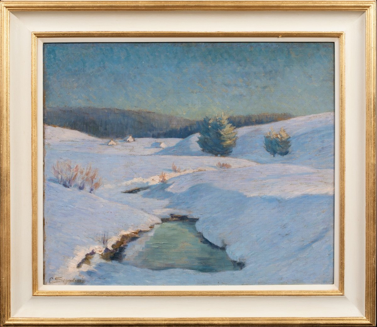 Winter Landscape, Near Maloja, Circa 1920 Gottardo Segantini (1882-1975)