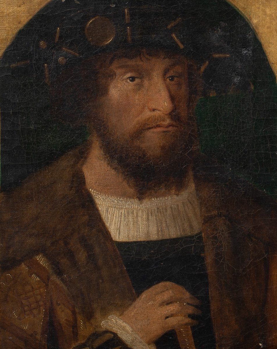 Portrait d'Un Chrétien Ii, Roi De Danemark Et De Norvège, XVIe Siècle , Michael Sittow-photo-2
