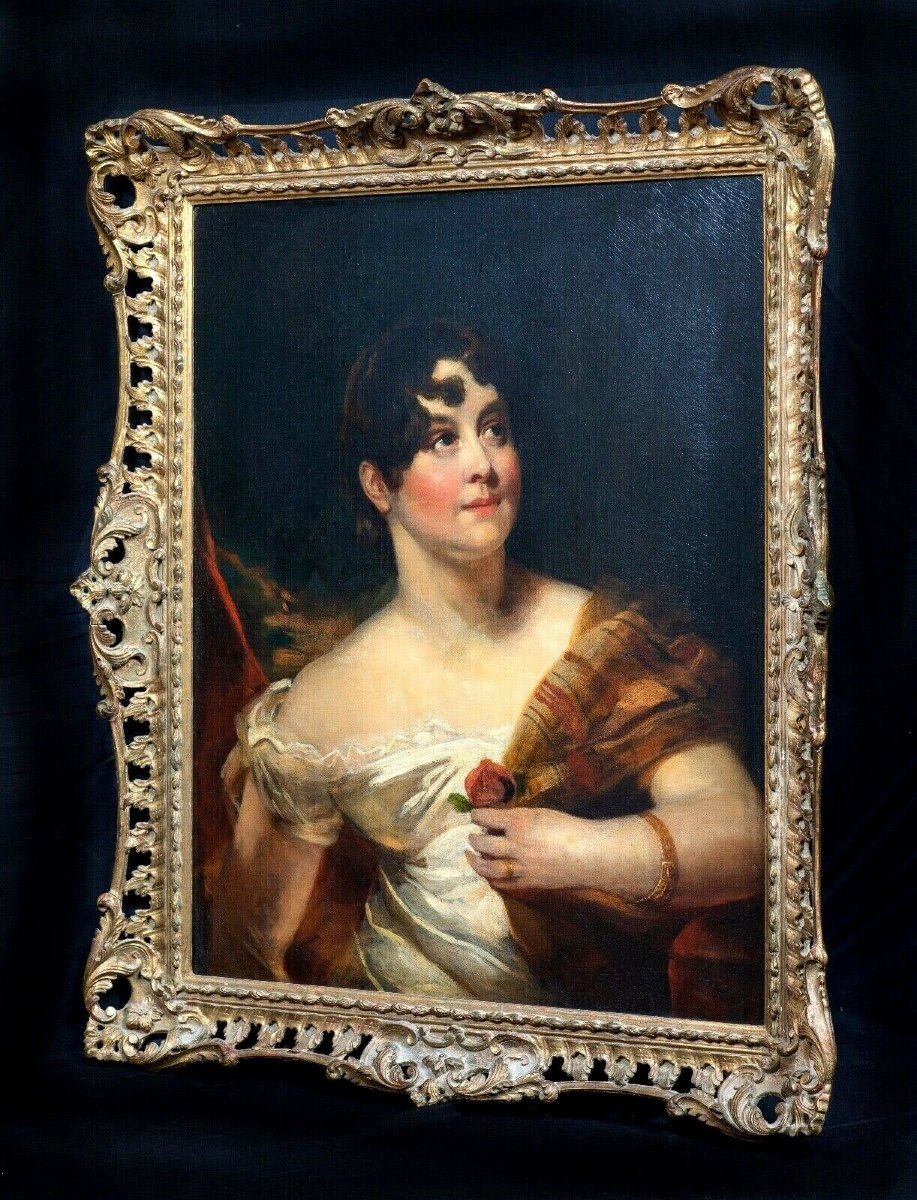 Portrait Of A Lady, 19th Century Attributed To Sir Thomas Lawrence (1769-1830)-photo-2