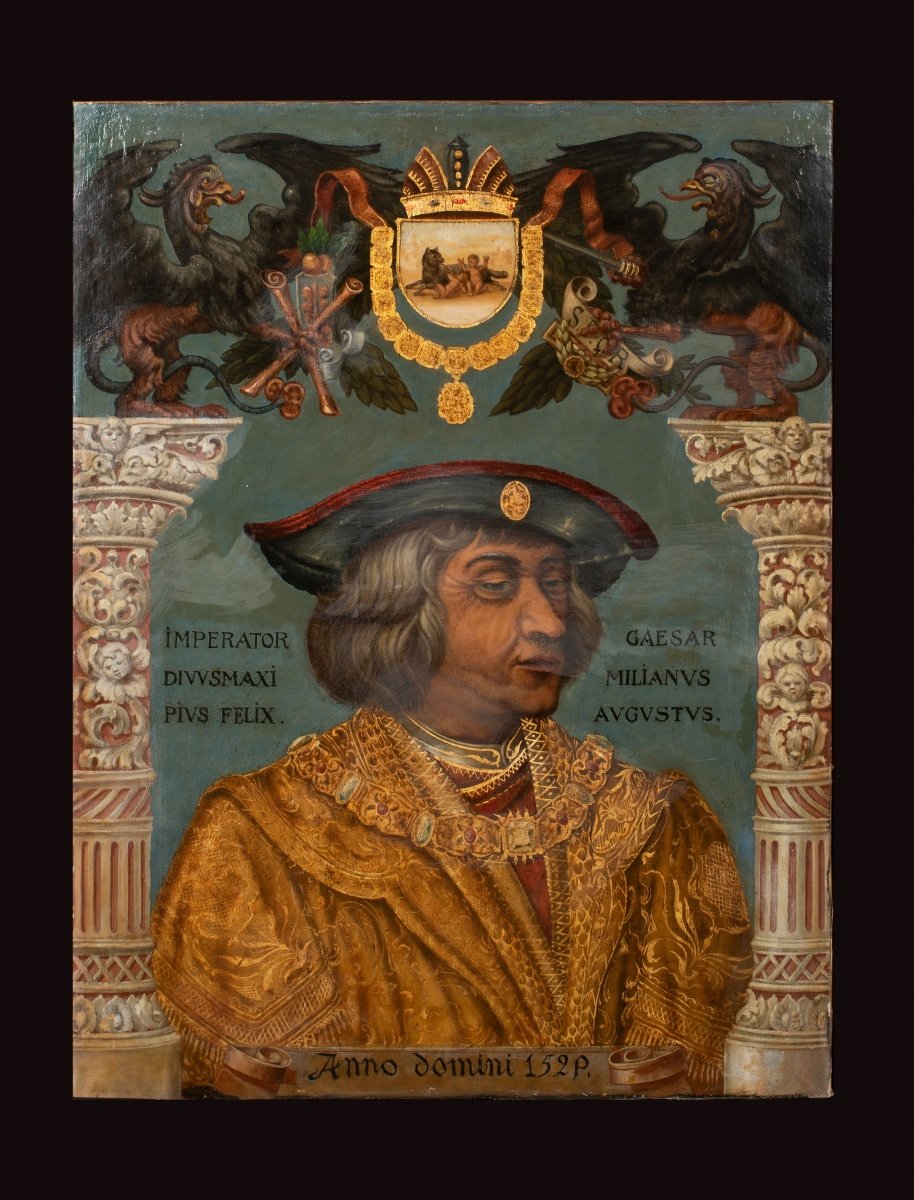 Portrait De Maximilien Ier Empereur Romain Germanique Et Archiduc d'Autriche, XVIe Siècle -photo-2