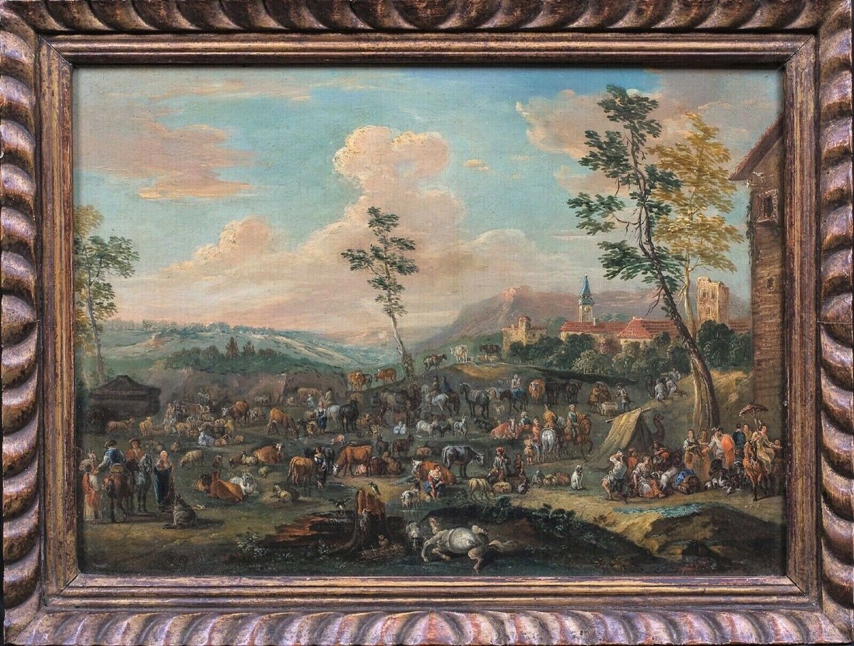 Le Marché Aux Bestiaux, XVIIe Siècle  Ecole De Karel Breydel (1678-1733) -photo-2