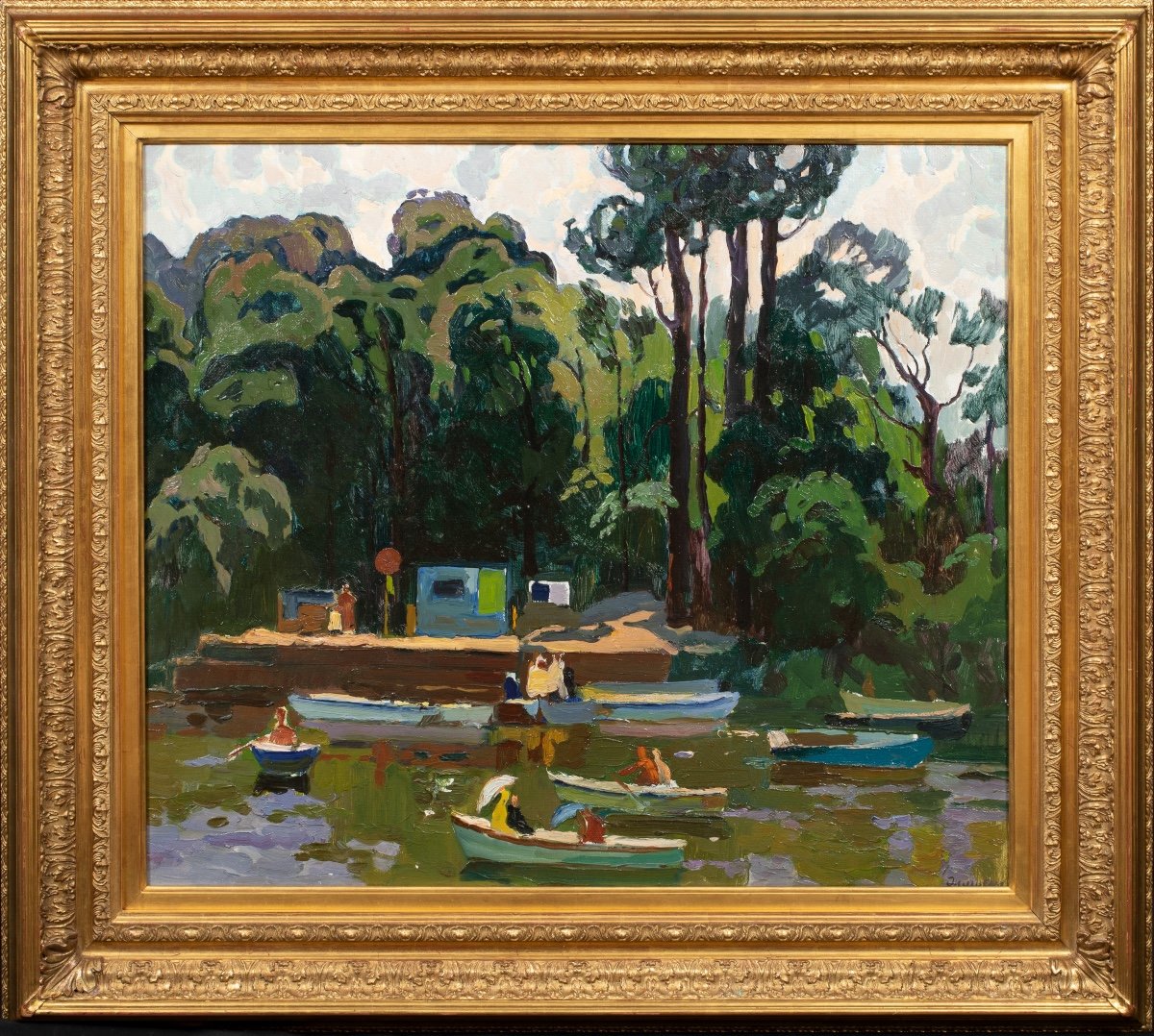 Station Thermale, 20e Siècle  Par Victor Andreevch Onischenko (russe 1925-1991) -photo-2