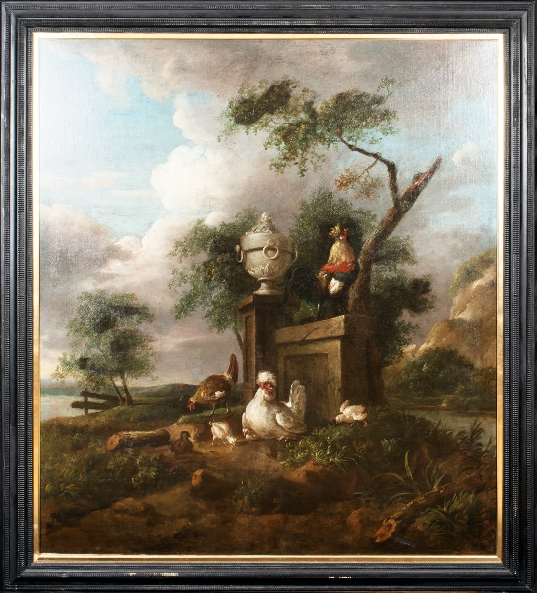 Volaille Dans Un Jardin, XVIIe Siècle  -  Melchior De Hondecoeter (1636-1695)  -photo-2