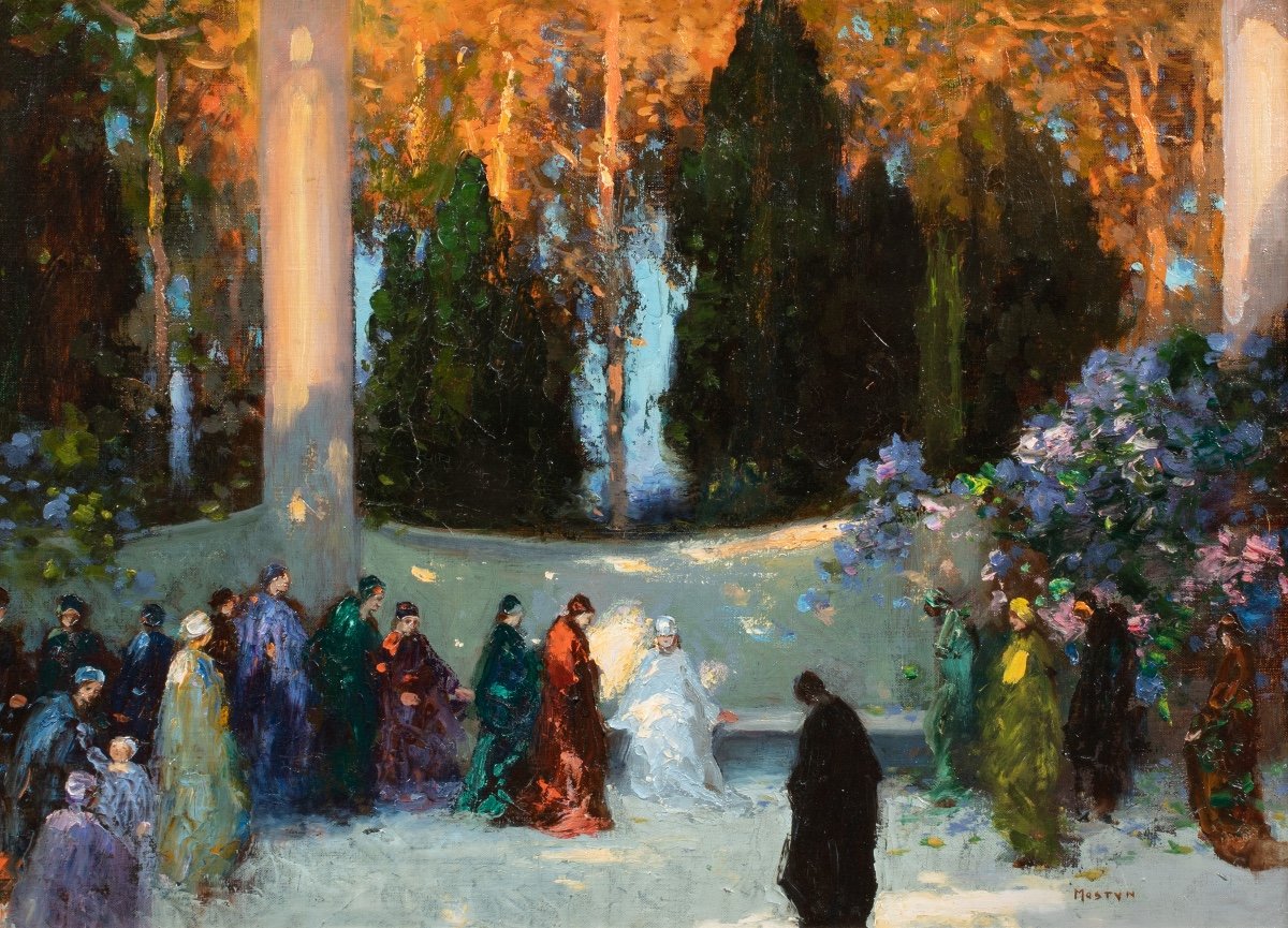 The Public, Circa 1900 By Tom Edwin Mostyn, King, Rwa, Rca (british, 1864--1930)-photo-2