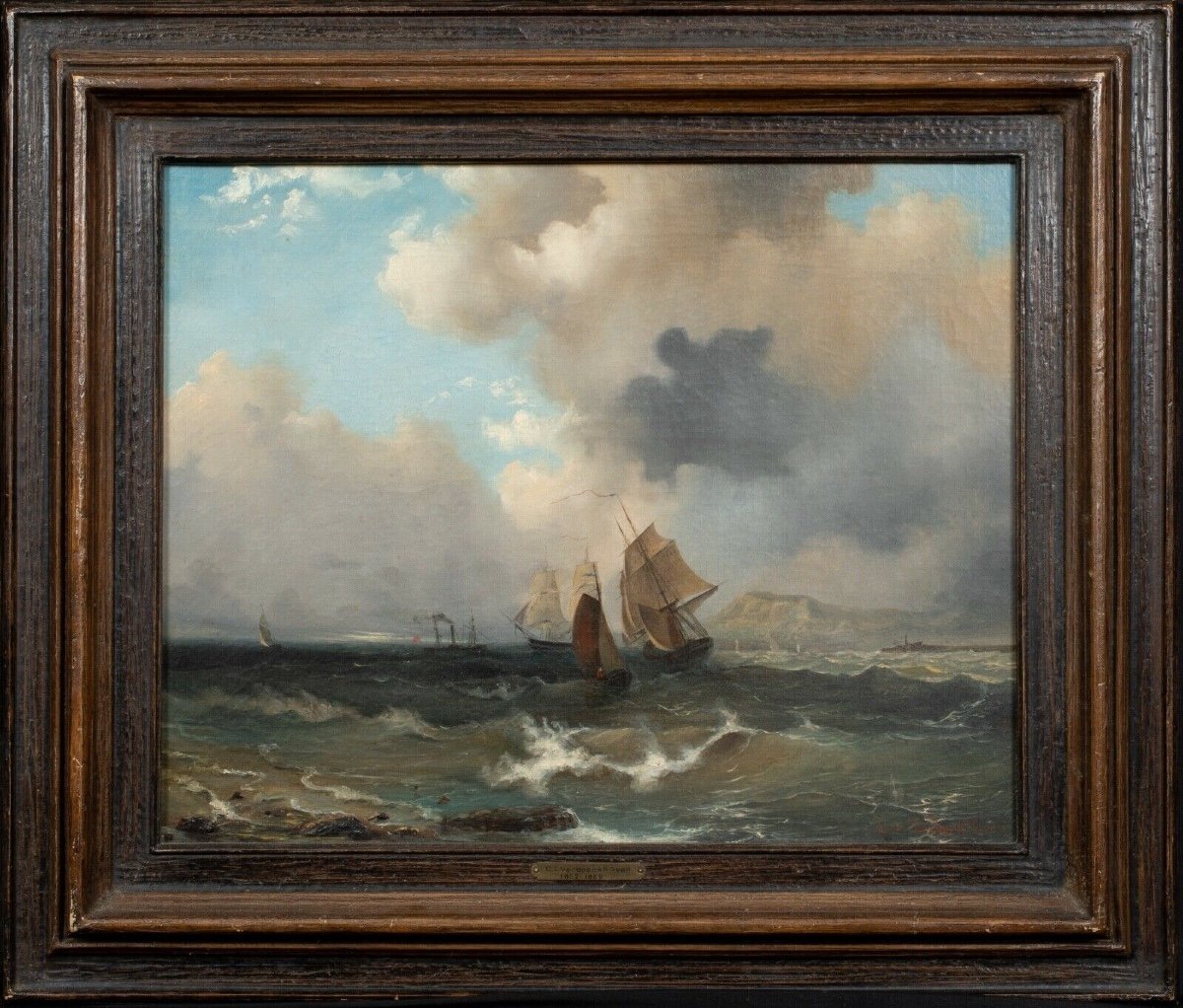 Navires Hollandais Naviguant Au Large Des Côtes, XIXe Siècle  De Charles Louis Verboeckhoven 