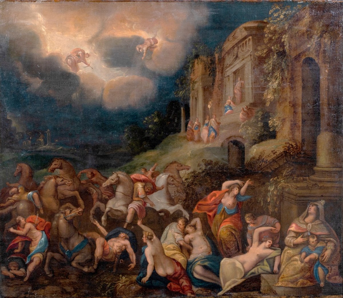 La Destruction Des Enfants De Niobé, Vers 1600  Ecole De Hans Ier Rottenhammer (1564-1625) 