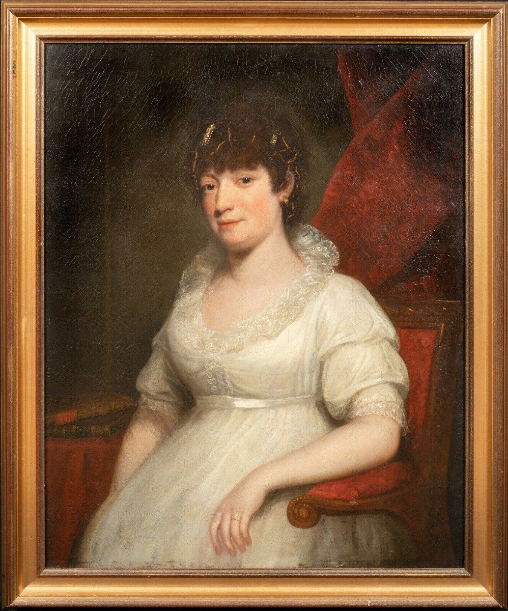 Portrait De Dame, Réputé Pour être Lady Mary Ann Pigot 19e Siècle  Cercle De William Beechey 