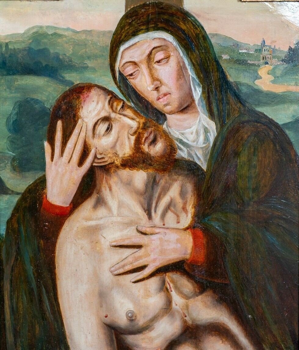 Pietà, XVIe Siècle  Cercle De Quinten Massys (1466-1530)-photo-4