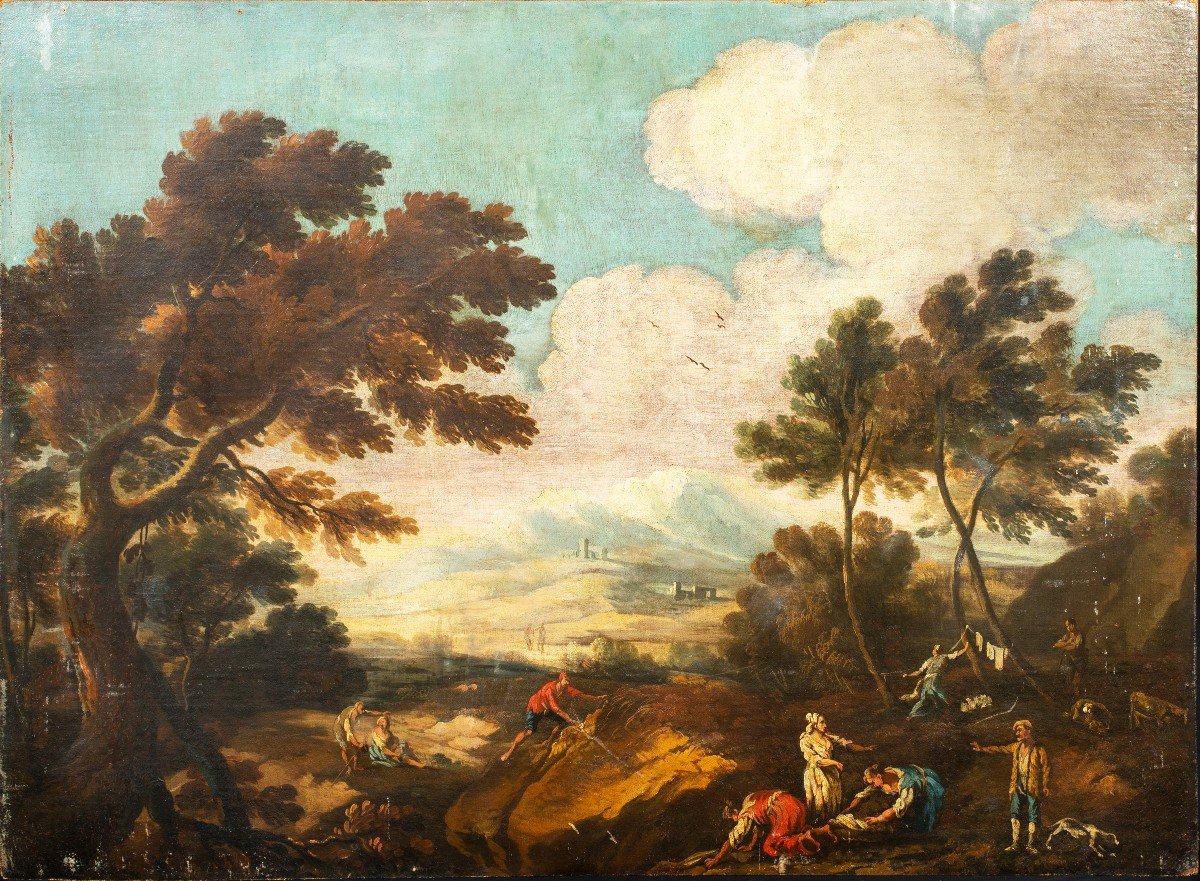 Paysage, XVIIIe Siècle  Entourage De Francesco Zuccarelli (1702-1788)  no. 2