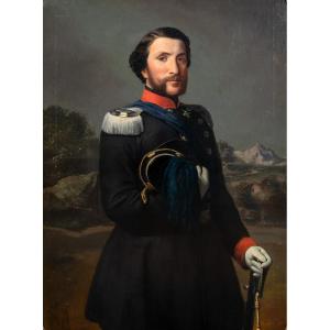 Portrait d'Un Officier Portant l'Ordre Des Saints Maurice Et Lazare, Vers 1860 