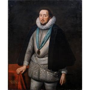 Portrait De Gilbert Talbot 7ème Comte De Shrewsbury (1552-1616), 16ème Siècle  