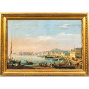 La Baie De Naples, Vers 1800  Saverio Xavier Della Gatta (act.1777-1829) 