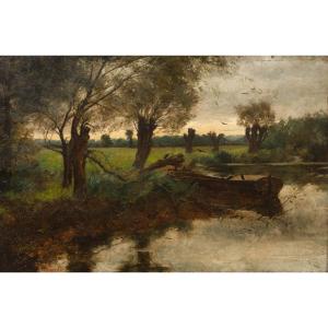 "banks Of The Charente", 19th Century Gustave Courbet (1819-1877)