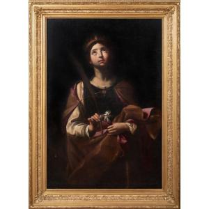 Saint Catherine Of Alexandria, XVIIth Century Workshop Of Guido Reni (1575-1642)