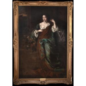 Portrait Of Mary Of Modena, Queen Of England, 17th Century Atelier De Sir Peter Lely