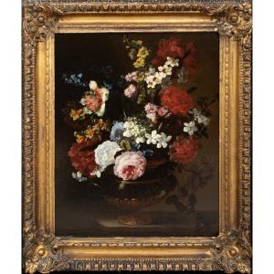 Nature Morte Aux Roses, Narcisses Et Autres Fleurs, XVIIe Siècle  Jean-baptiste Monnoyer 