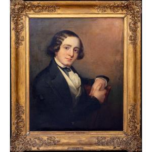 Portrait Of Charles Dickens (1812-1870), Dated 1840 By Daniel Maclise (1806-1870) 