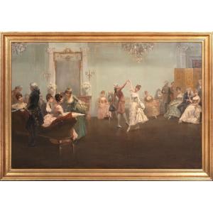 Le Bal Français, 19e Siècle  Par Albert Ludovici (1820-1894) 