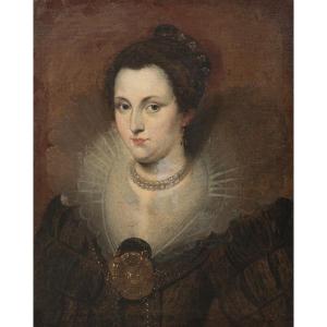 Portrait Of Elisabeth Of France Queen Of Spain And Portugal (1602-1644) Peter Paul Rubens