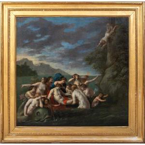 Héros Et Léandre, XVIIe Siècle  Atelier De David II Teniers (1610-1690)  