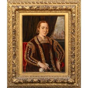 Portrait d'Aliénor De Tolède, Duchesse De Florence (1522-1562), XVIe Siècle  Ecole Bronzino