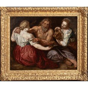 Loth et ses filles, XVIIe siècle  Atelier de Pierre Paul Rubens (1577-1640)  