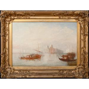 Dogana et Santa Maria della Salute, Venise, XIXe siècle  J. M. W. Turner (1775-1851) - signé