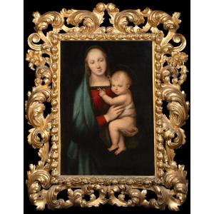Madona Del Granduca, XVIIIe siècle  D'après Raphaël (1483-1520)  Grande représentation 