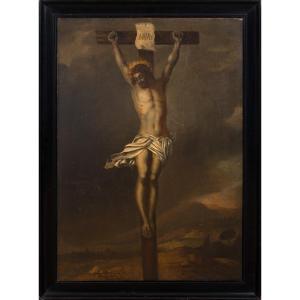 La Crucifixion, XVIIe siècle  Entourage d'Anthony van Dyck (1599-1641)  