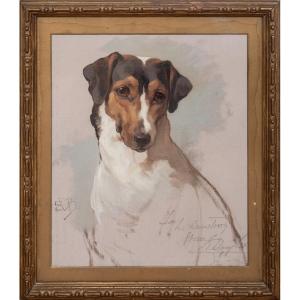 Portrait Of A Jack Russell Terrier, 19th Century By Edwin Douglas (1848-1914)
