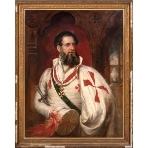 Portrait de Thomas Dawson (1811-1899), Chevalier de Malte, XIXe siècle  par Henry Pickersgill